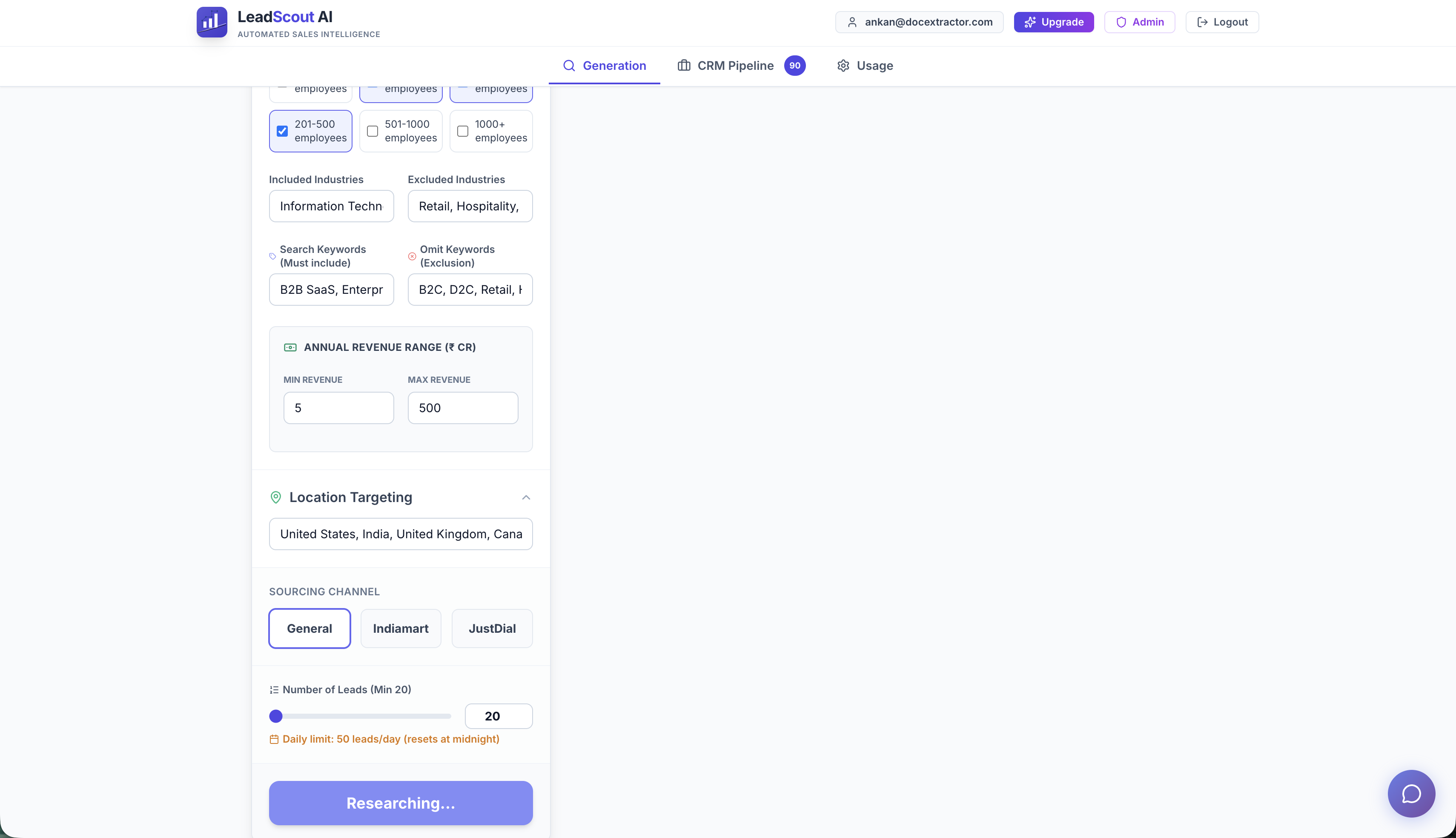 LeadScout AI by Imaginorlabs - Screenshot 4 showing product features and functionality