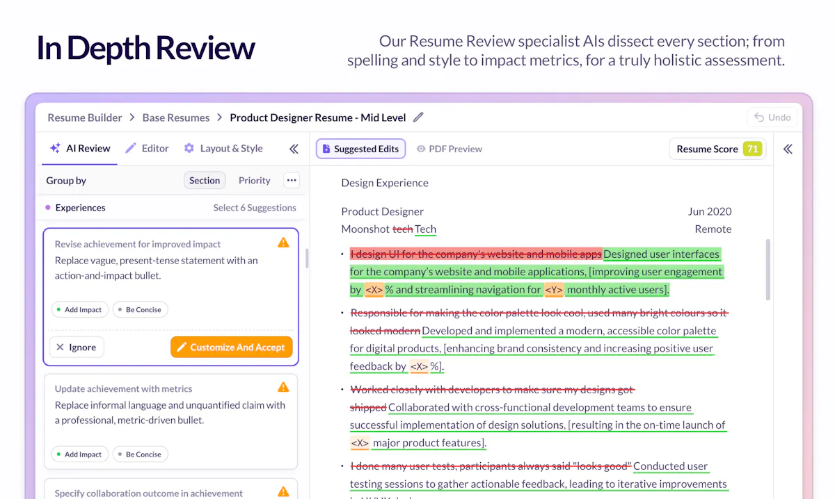 Huntr AI Resume Review & Tailor