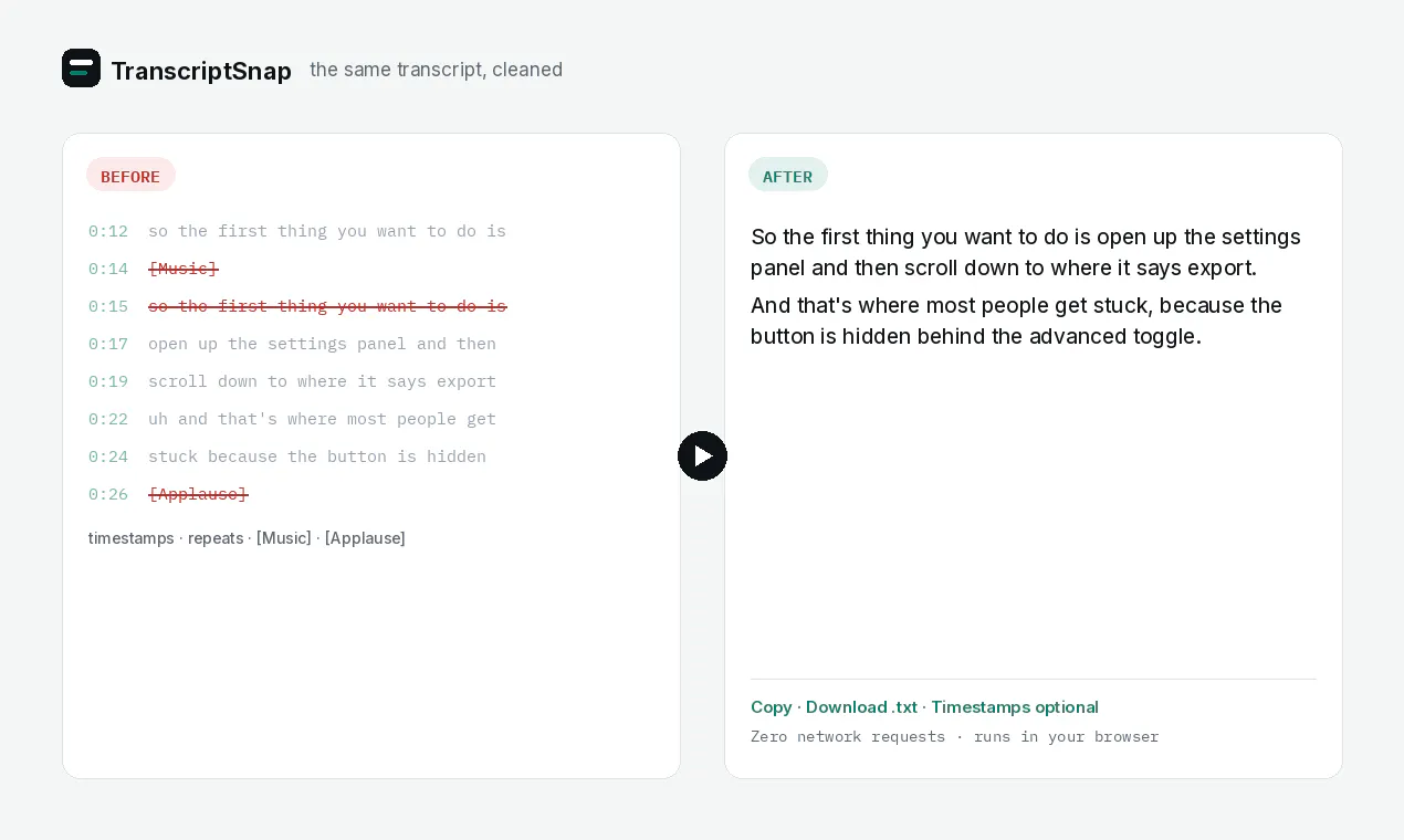 TranscriptSnap gallery image