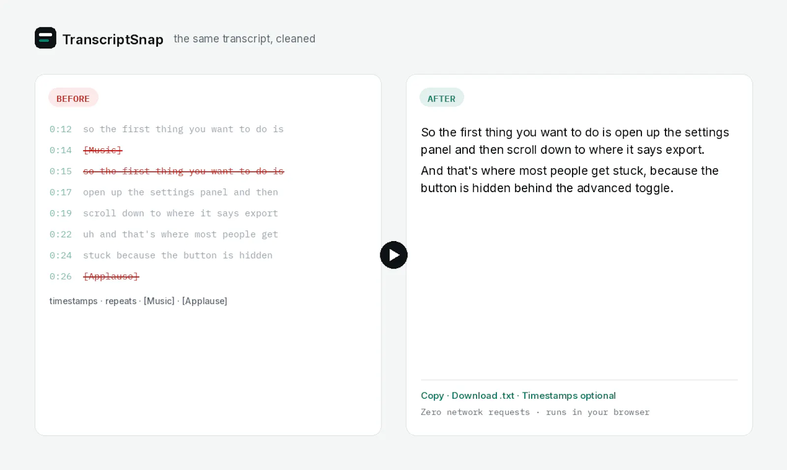 TranscriptSnap screenshot 4