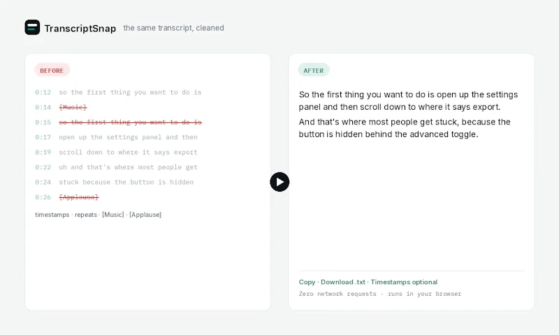 TranscriptSnap screenshot 4