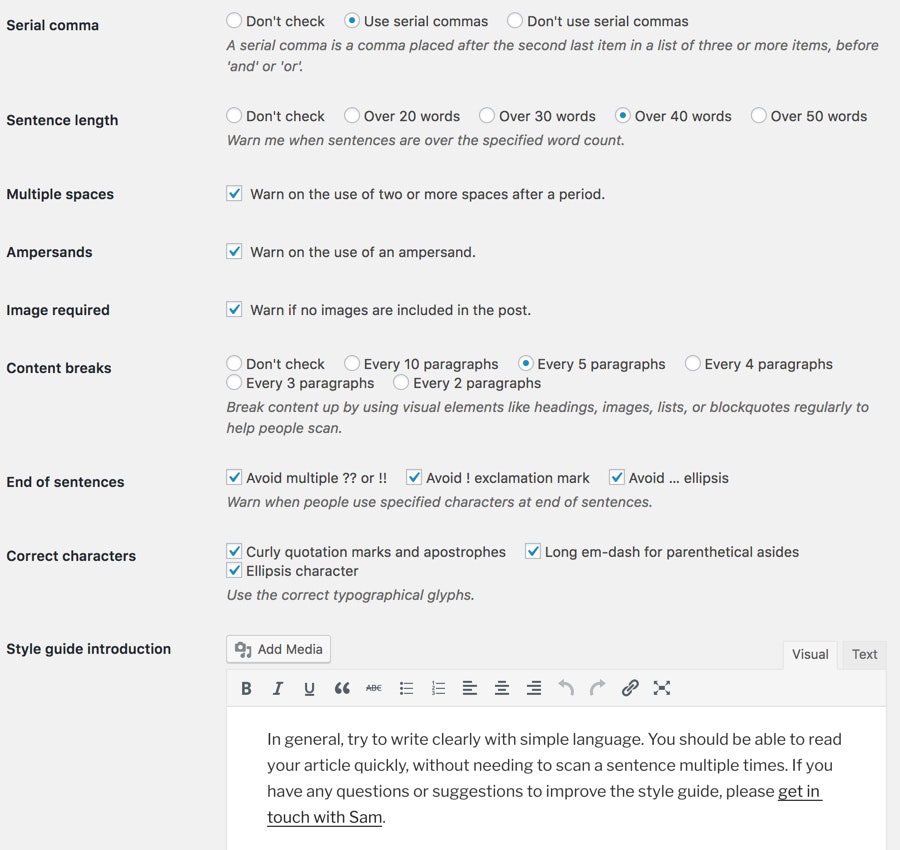 Editorial Style Guide Checker - Editist WordPress Plugin gallery image