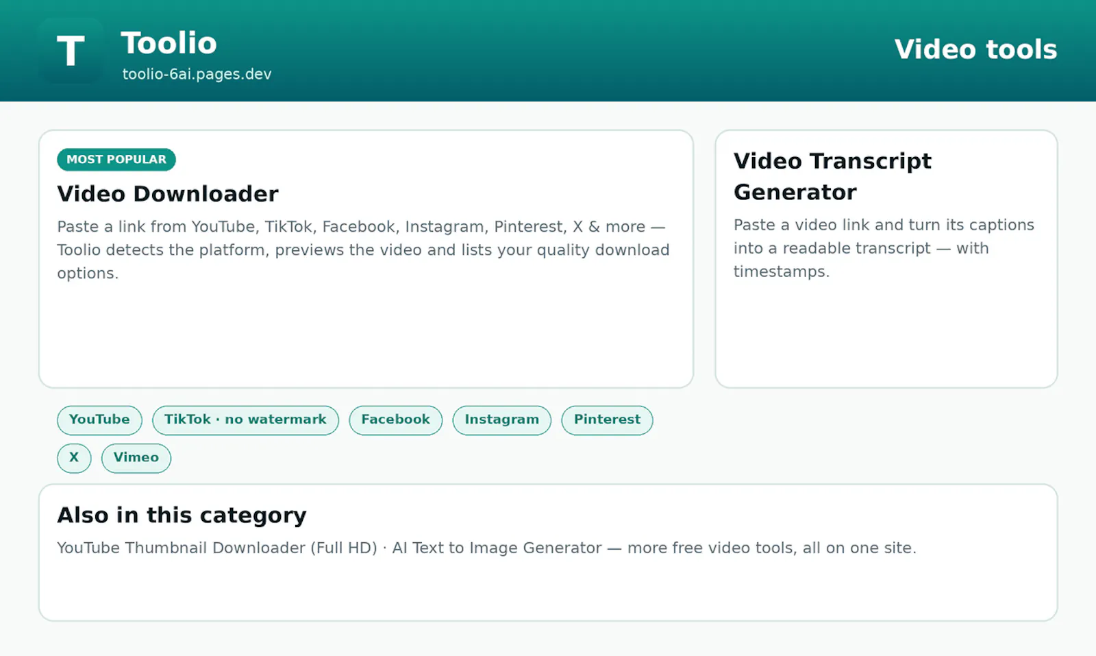 Toolio screenshot 2