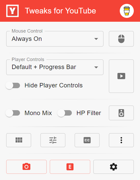 Tweaks for YouTube gallery image