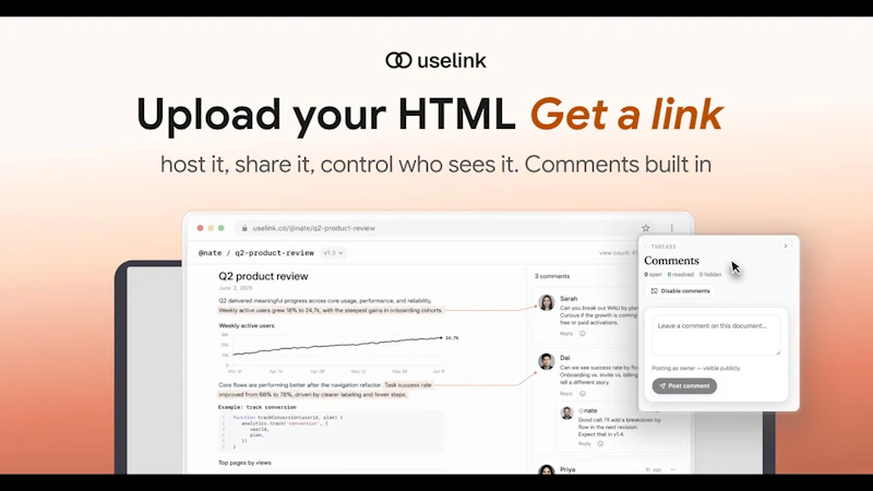 Uselink screenshot 1 (video preview)