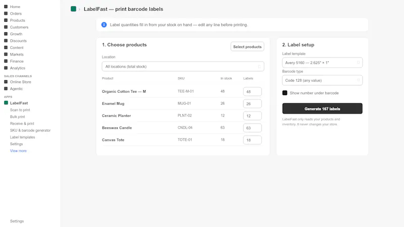 LabelFast screenshot 2