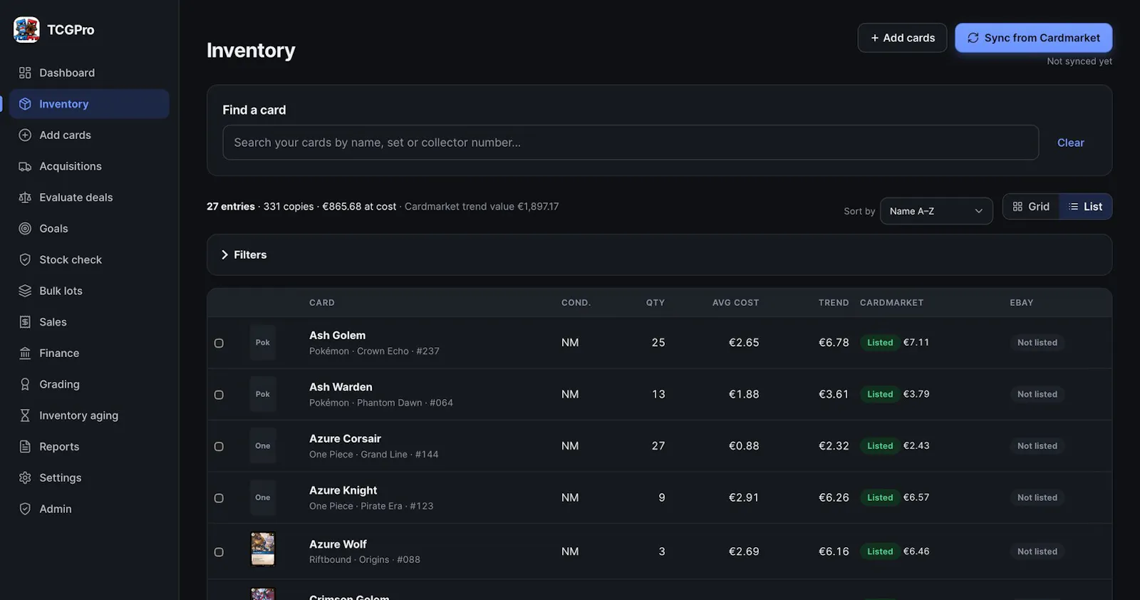 TCGPro screenshot 3