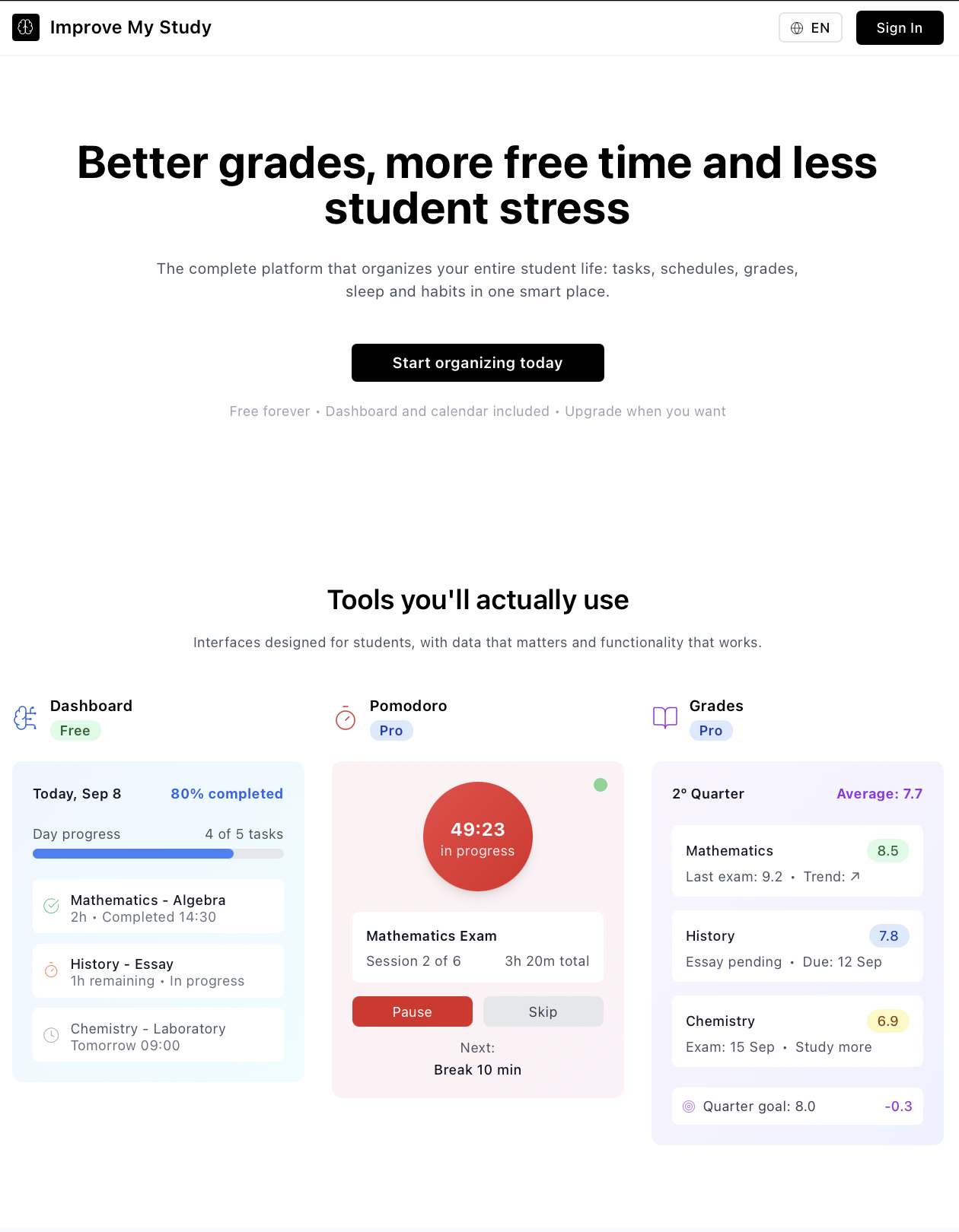 Improve My Study screenshot 1