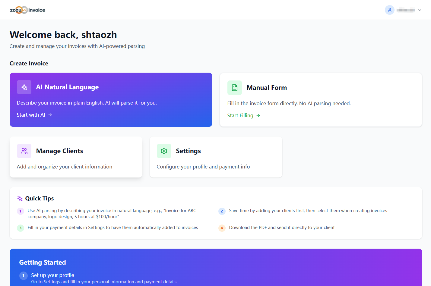 zozu invoice gallery image