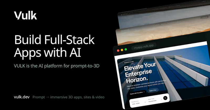 VULK — AI 3D & full-stack app builder screenshot 1