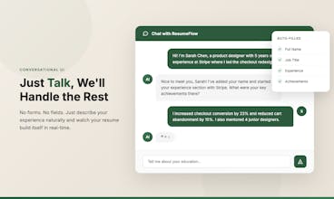 ResumeFlow – Talk, don't fill forms gallery image