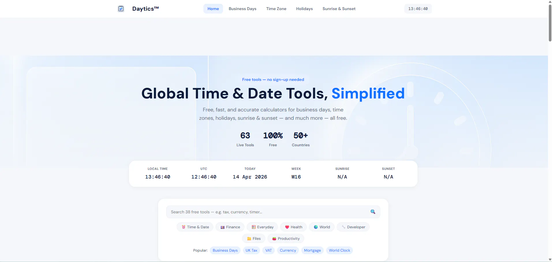Daytics — Time & Date Tools gallery image