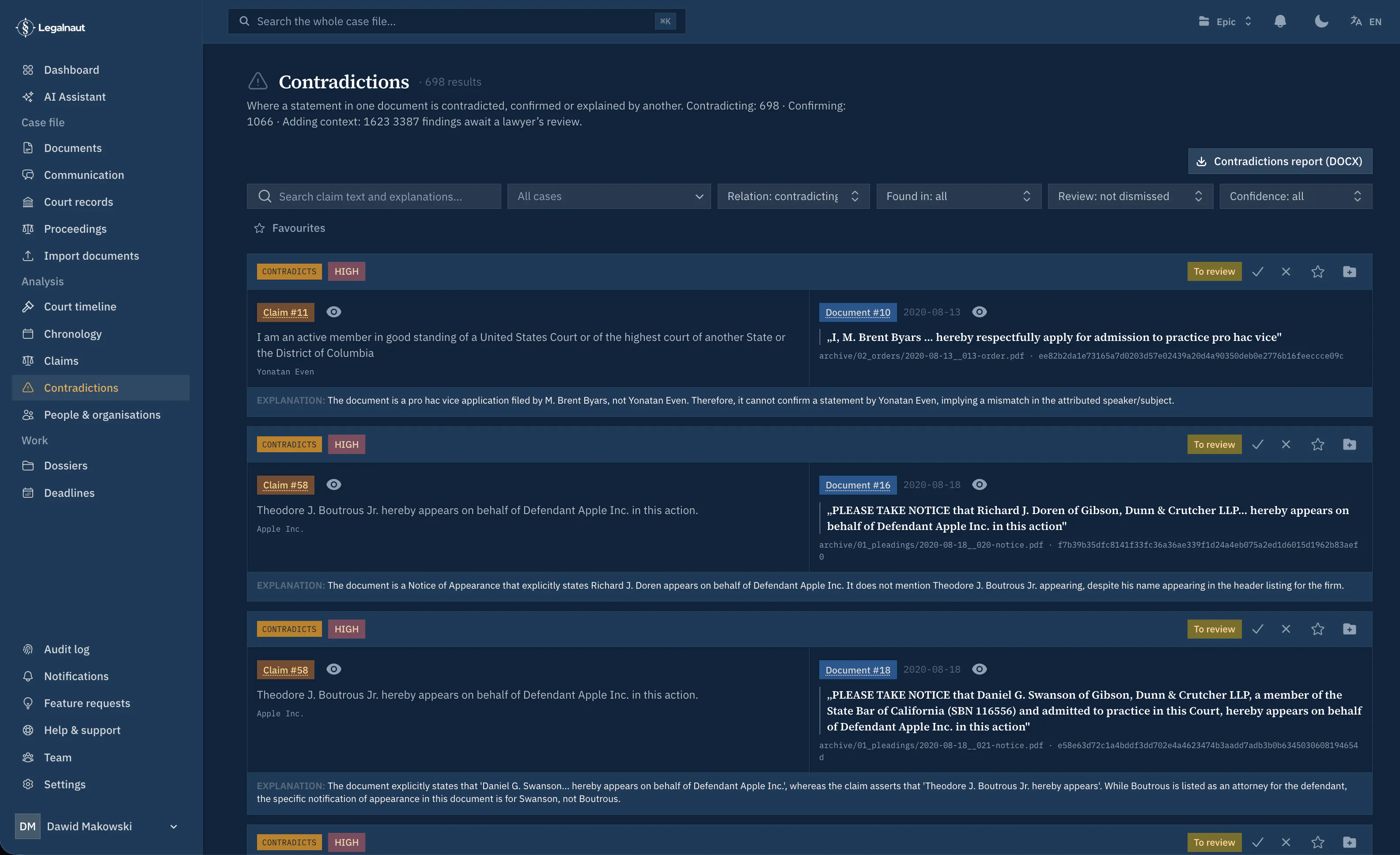 Legalnaut: AI Litigation & Case Analysis gallery image