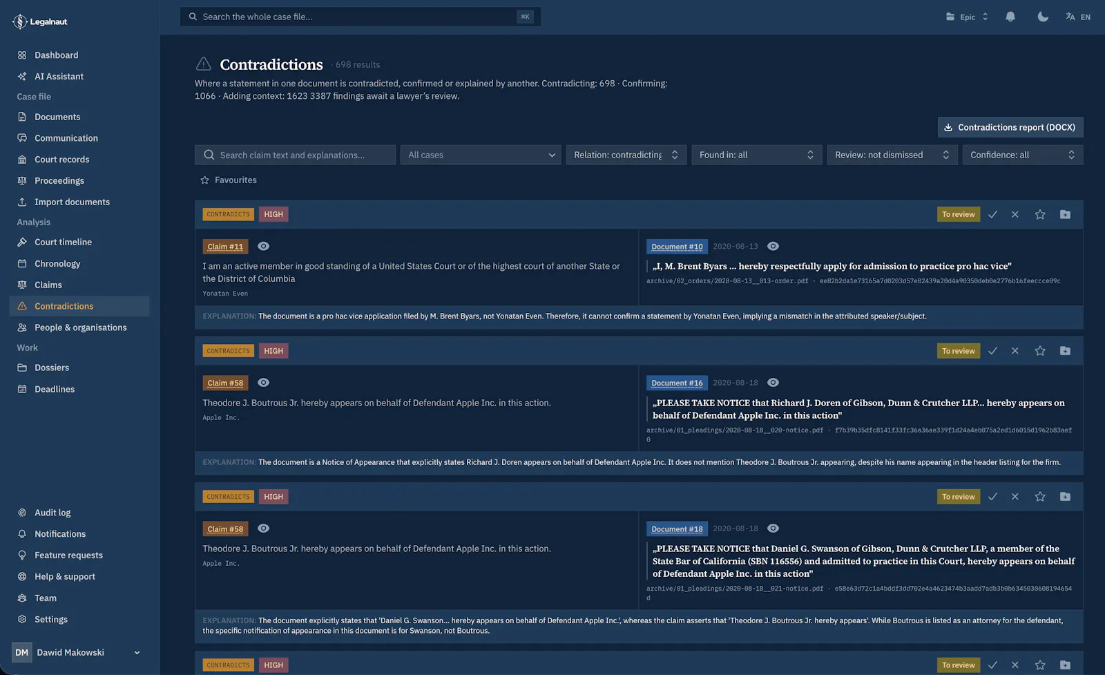 Legalnaut: AI Litigation & Case Analysis screenshot 18
