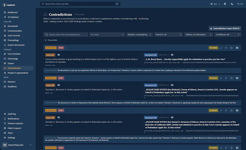 Legalnaut: AI Litigation & Case Analysis screenshot 18