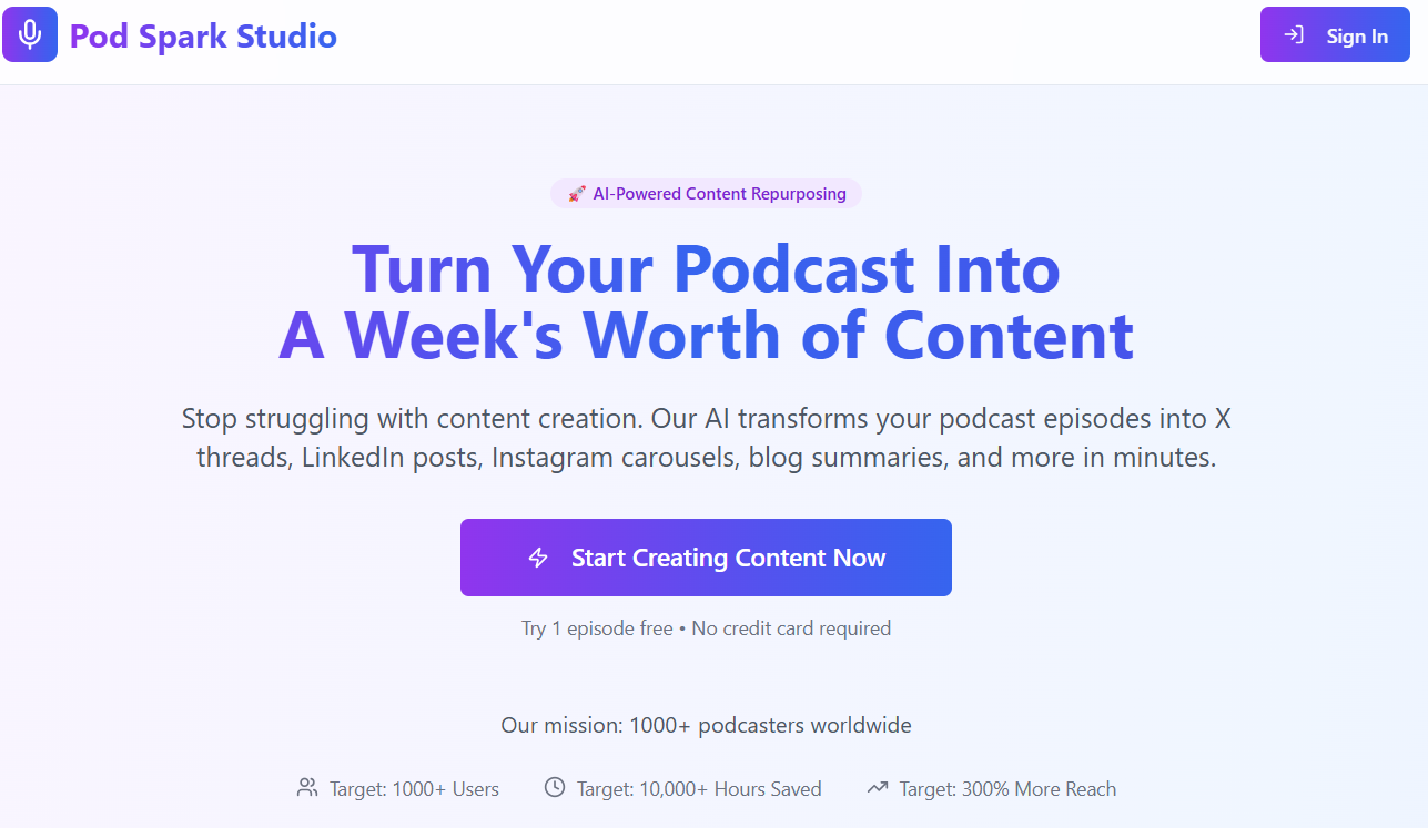 Pod Spark Studio media 2