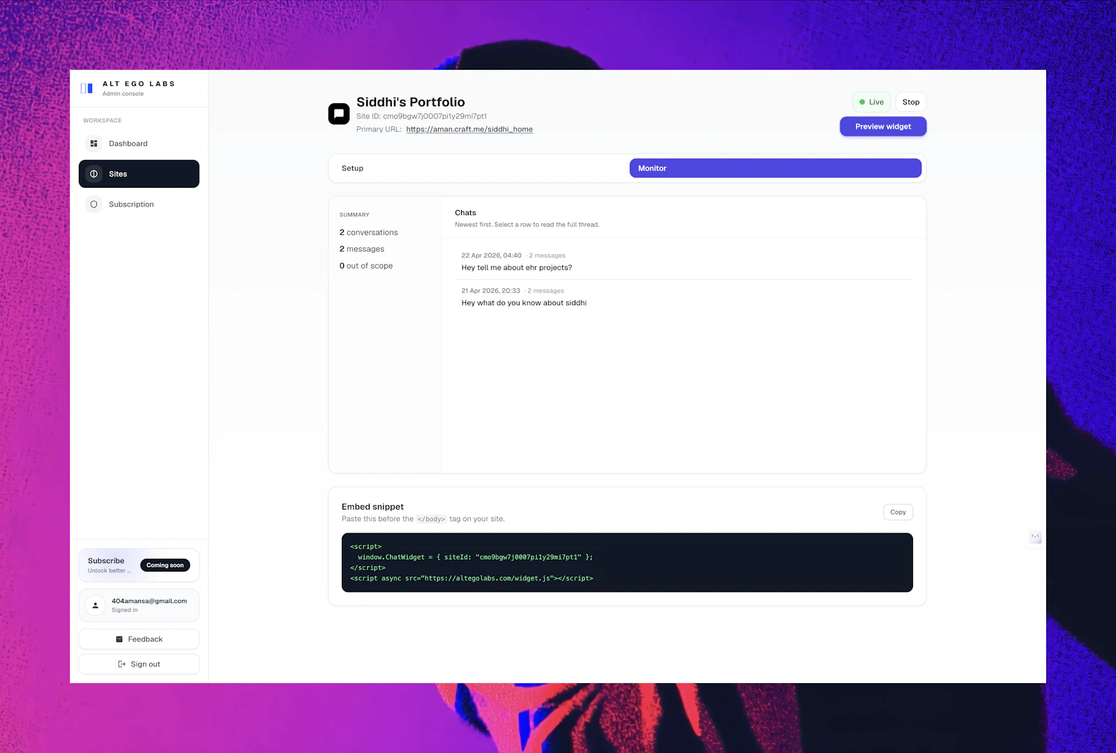 ALT EGO LABS screenshot 3