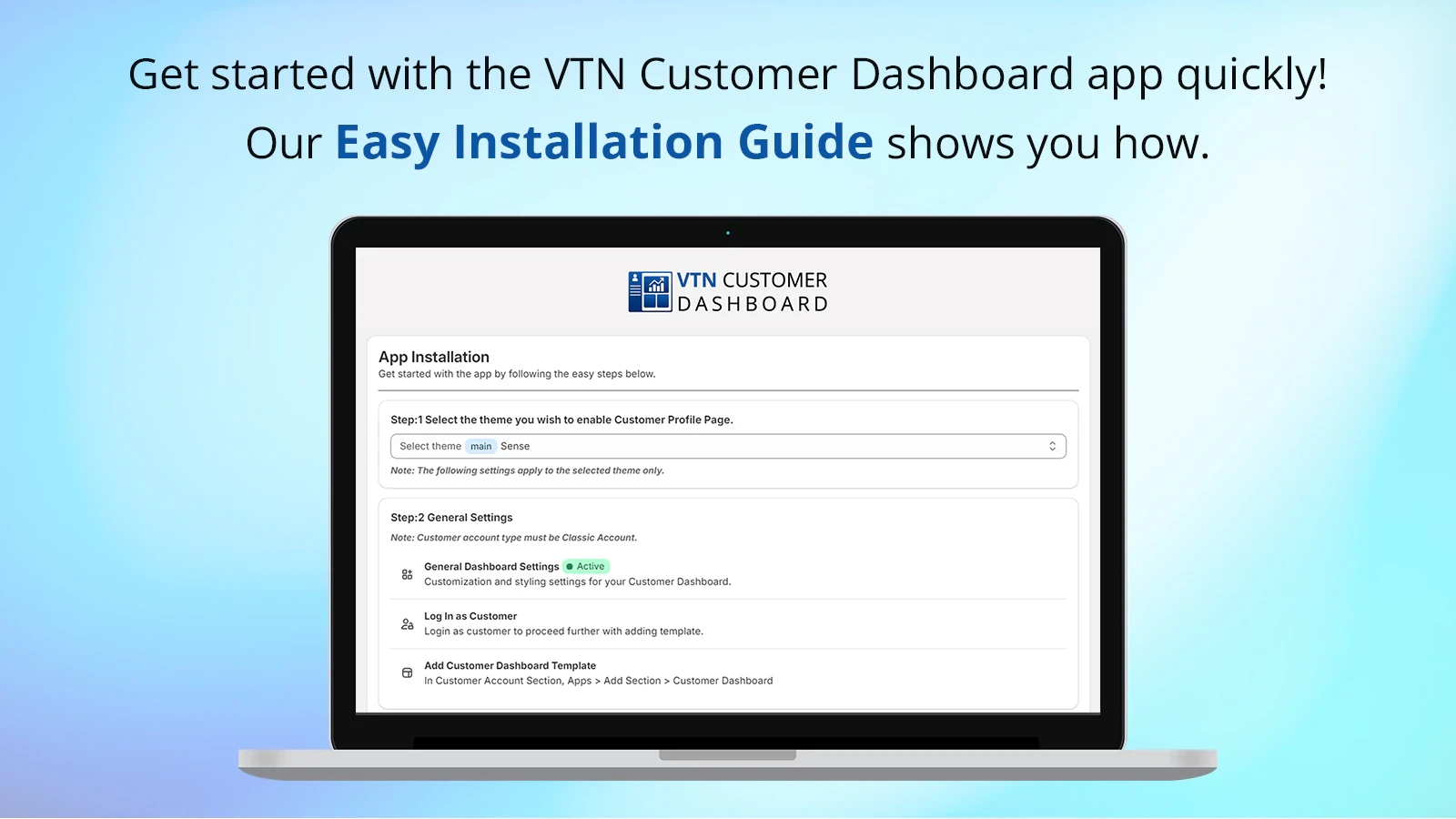 VTN Customer Dashboard Shopify App screenshot 7
