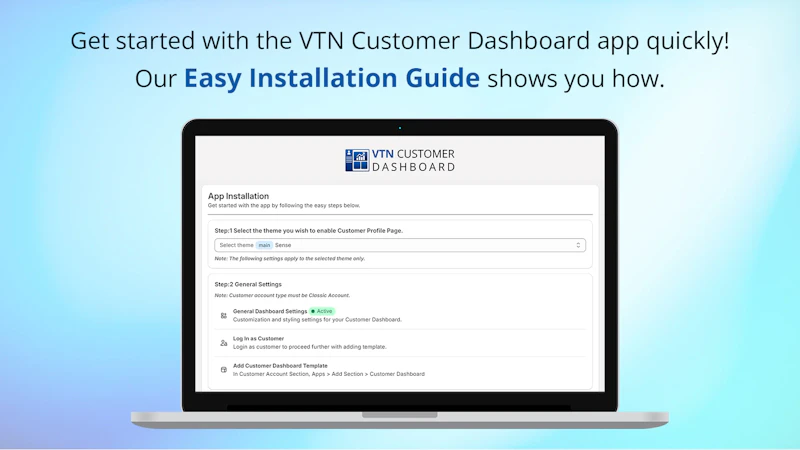 VTN Customer Dashboard Shopify App screenshot 7