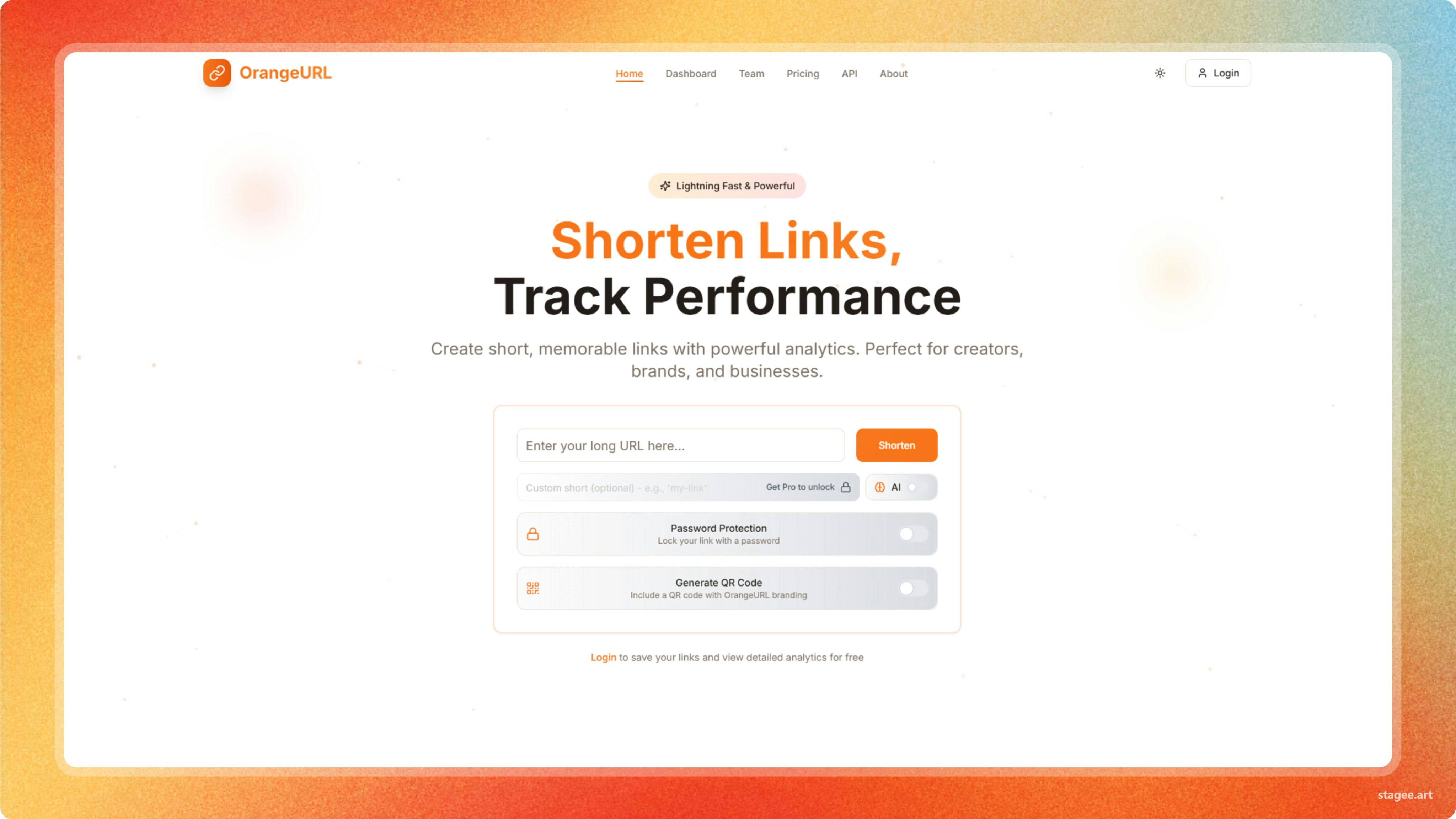 OrangeURL - Screenshot 2 showing product features and functionality