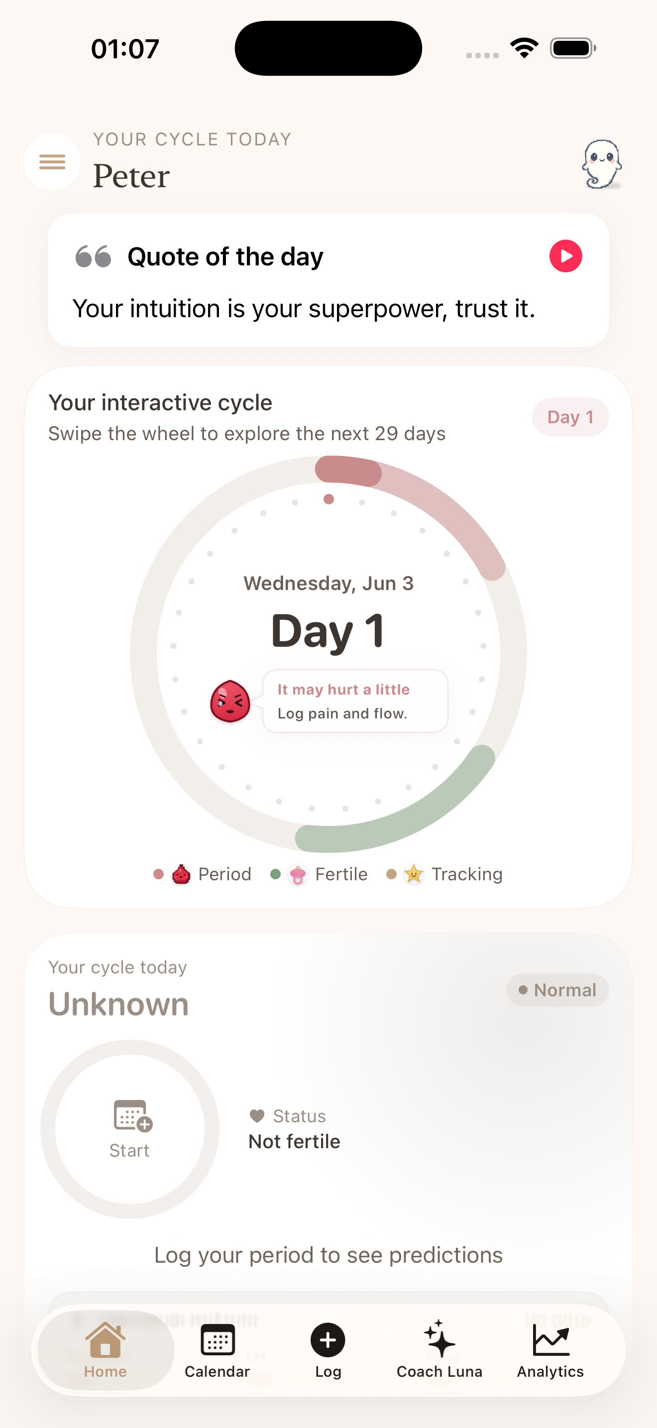 Puchica - period tracker private app  gallery image