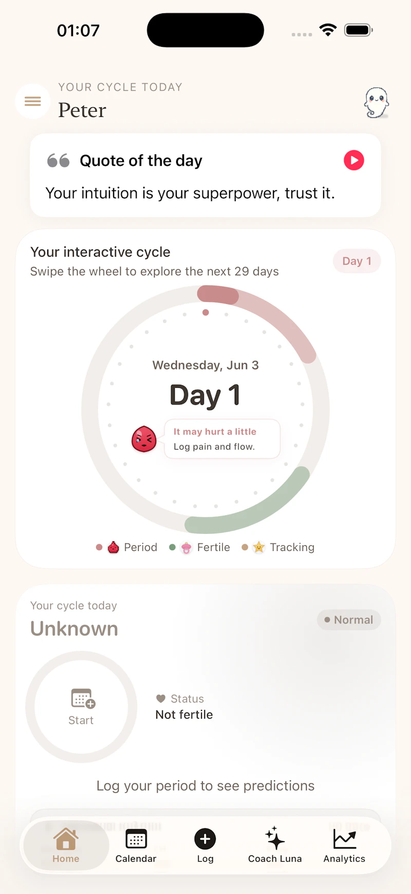 Puchica - period tracker private app  screenshot 4