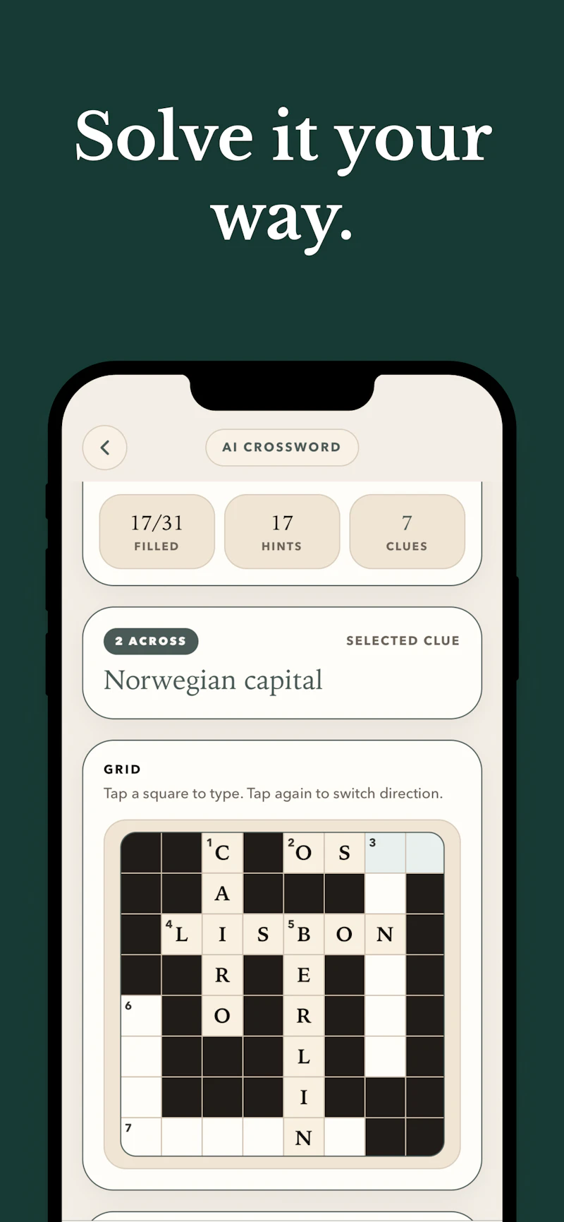AI Crossword App screenshot 3