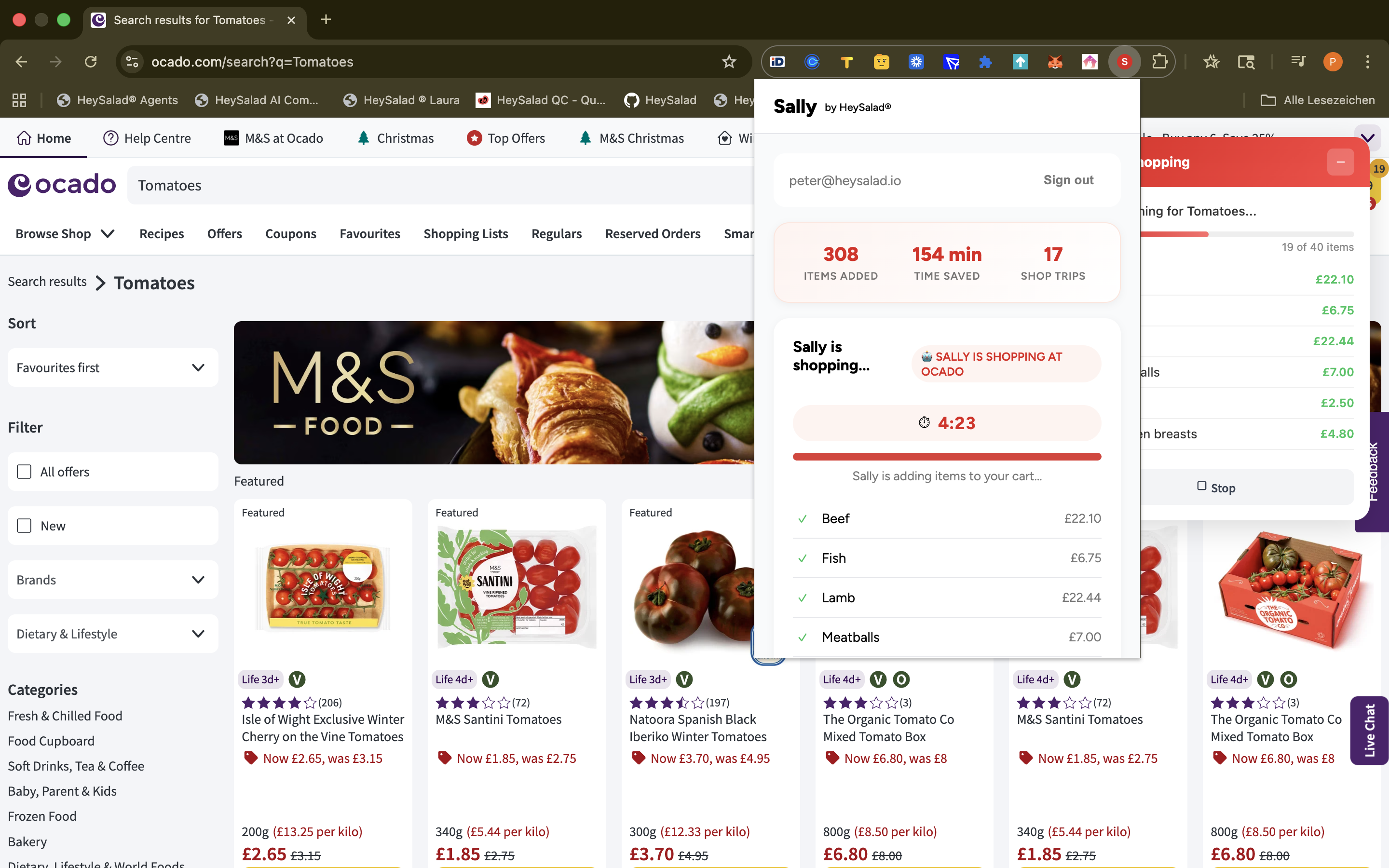 Sally by HeySalad® - Screenshot 3 showing product features and functionality