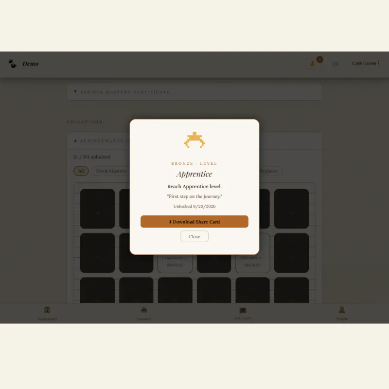 My Barista Trainer — Gamified Training gallery image