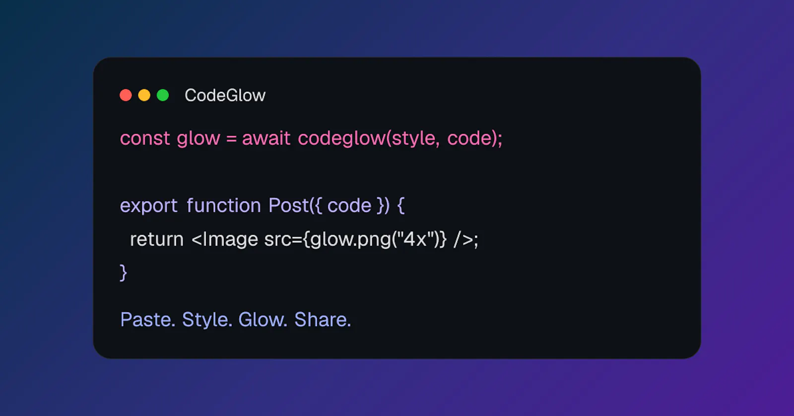 CodeGlow screenshot 1