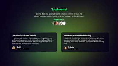 Second Brain Notion Template gallery image