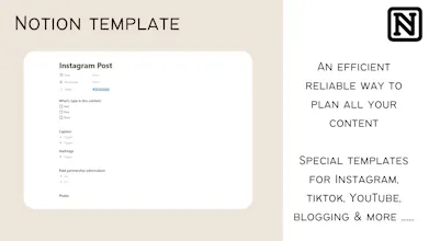 Social Media Content Planner Template gallery image