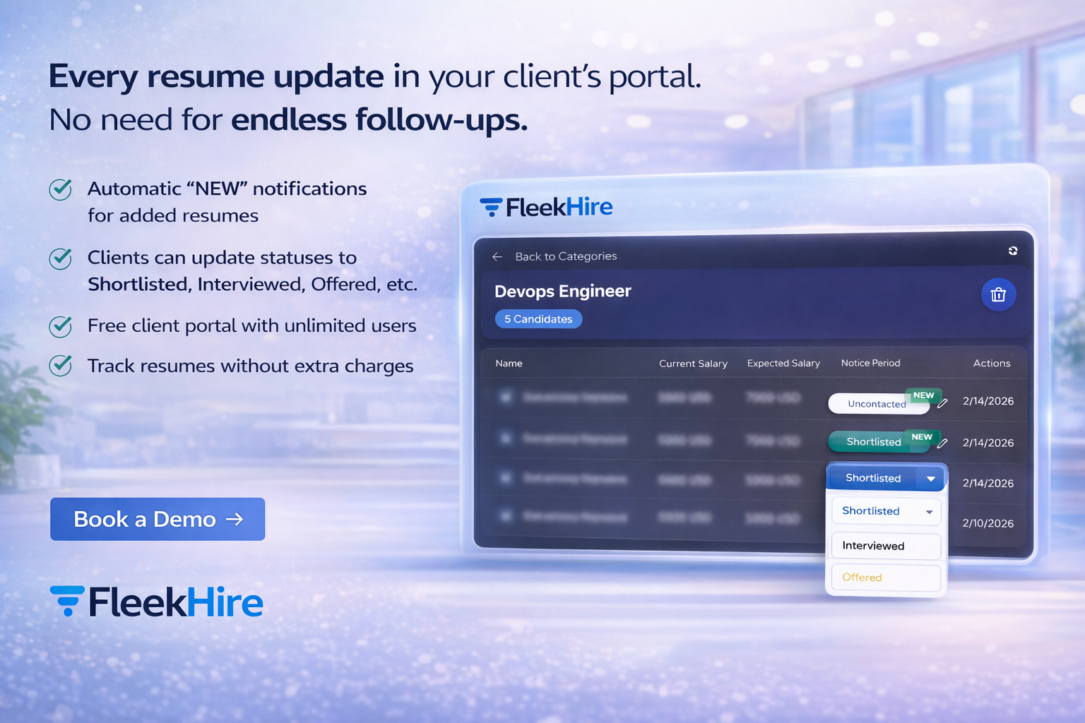 FleekHire – AI powered ATS for Agencies gallery image