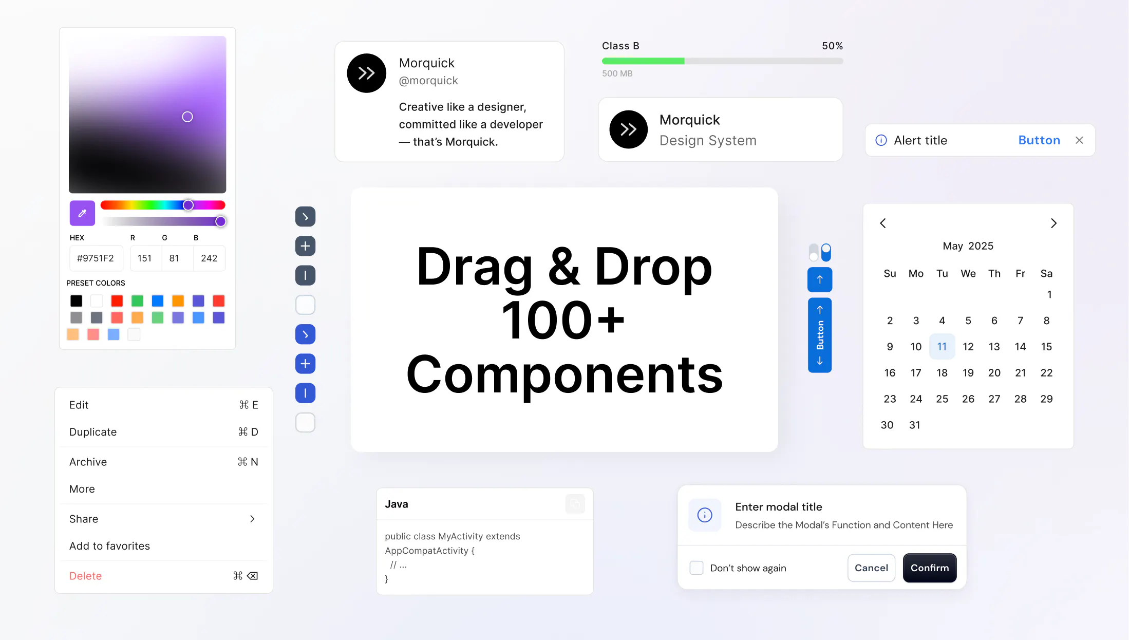 Morquick Design System gallery image