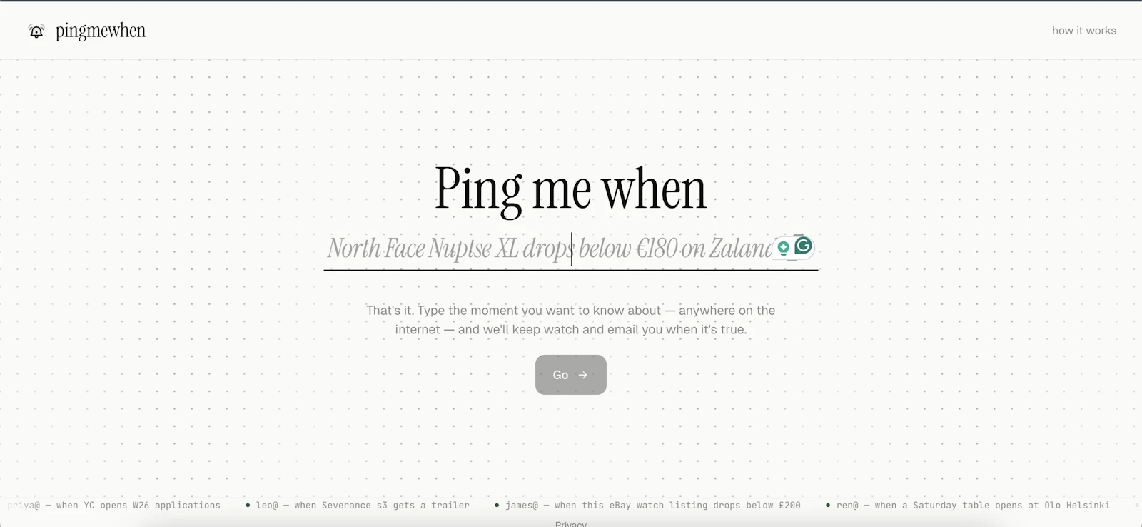 PingMeWhen screenshot 1