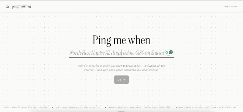 PingMeWhen screenshot 1