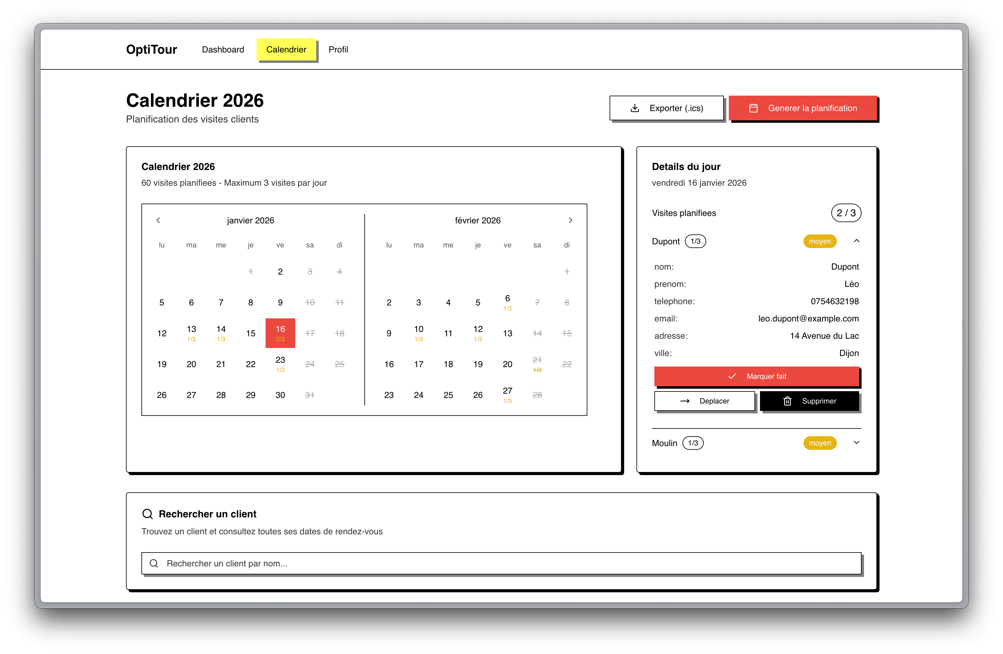 OptiTour - Screenshot 3 showing product features and functionality
