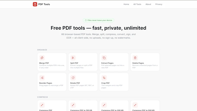 PDF Tools by Renderlog screenshot 2