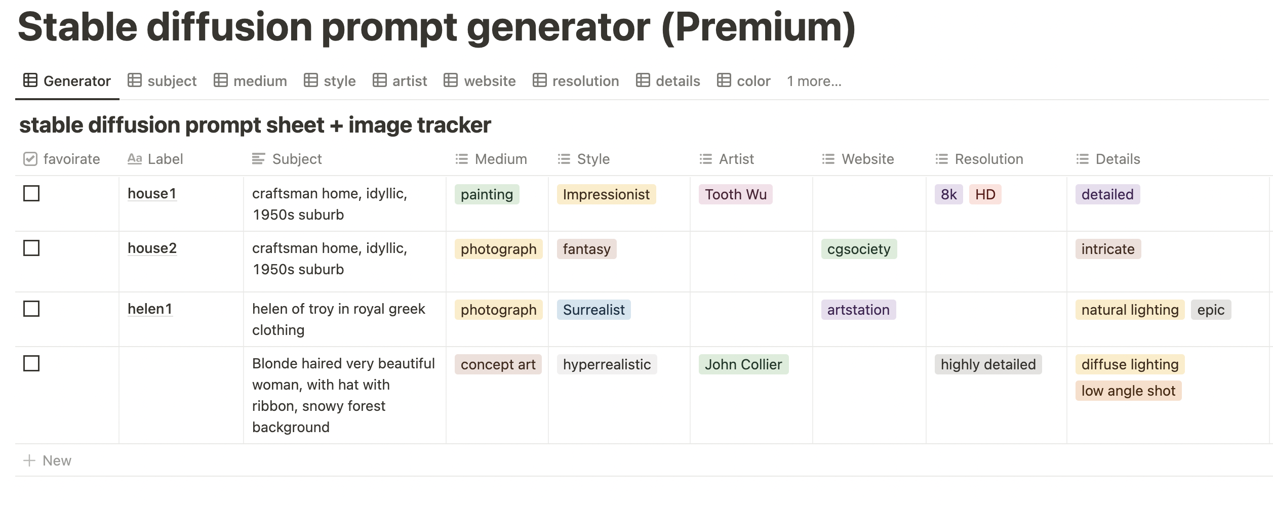 Prompt Builder for Stable Diffusion gallery image