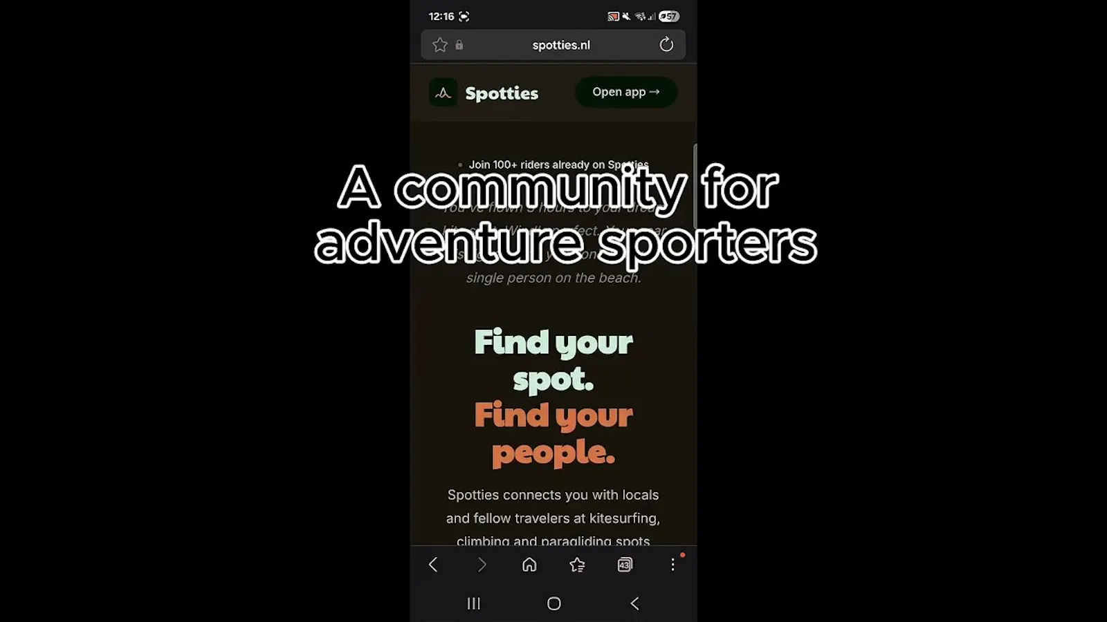 Spotties. Find your crew worldwide screenshot 1 (video preview)