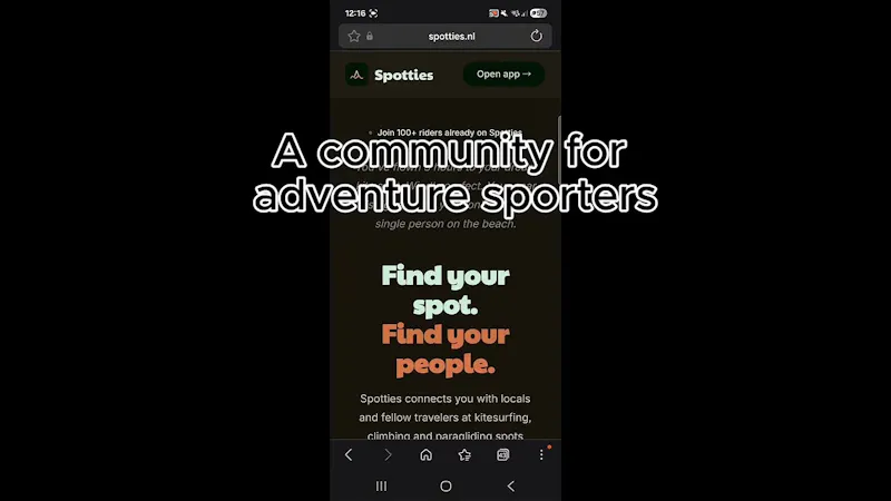Spotties. Find your crew worldwide screenshot 1 (video preview)