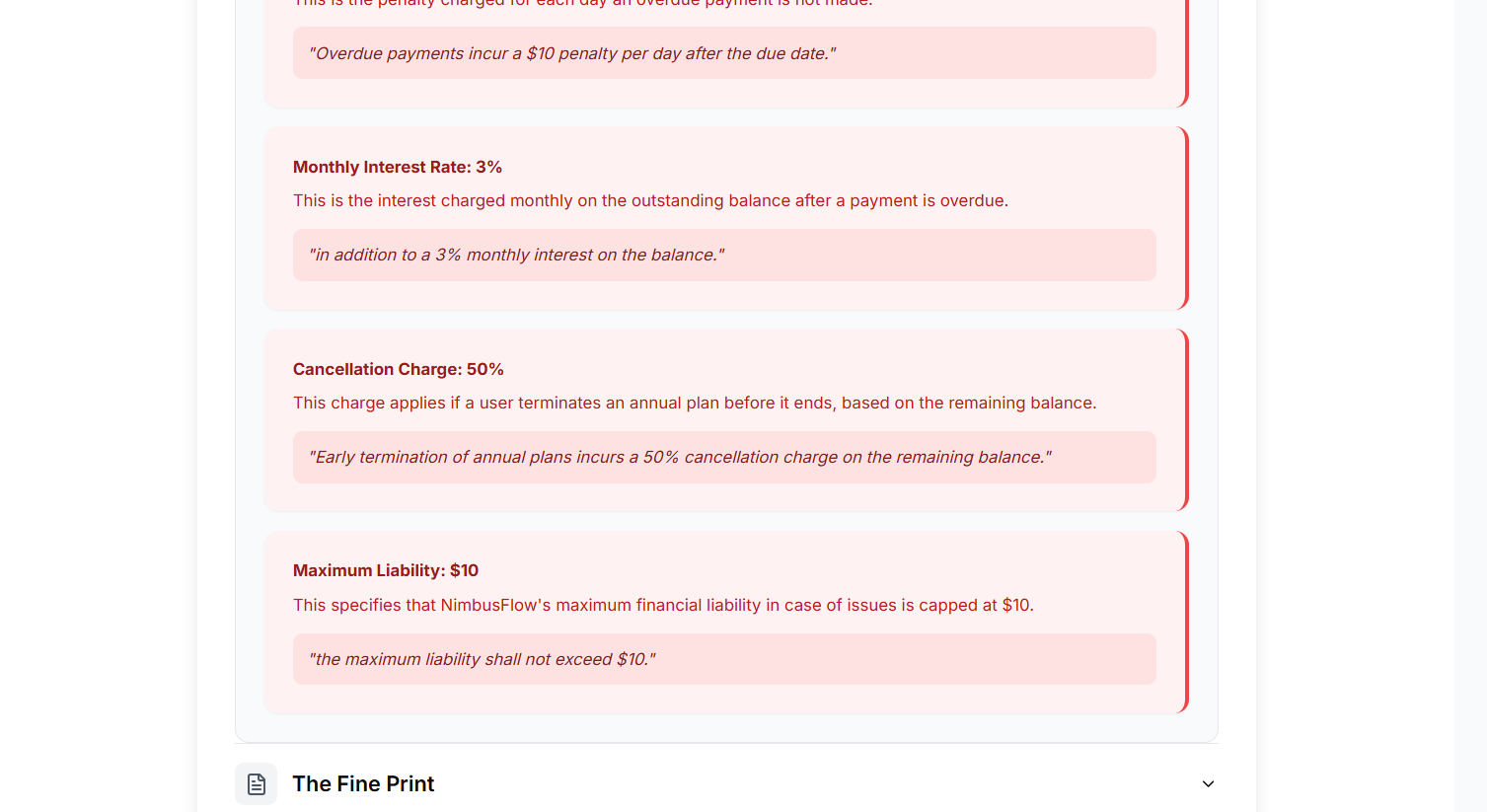 Feesy - Find the traps in fine print. gallery image