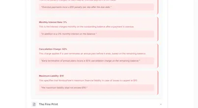 Feesy - Find the traps in fine print. gallery image