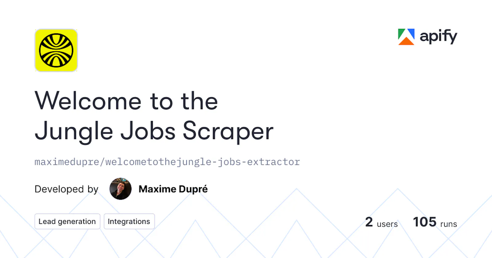 Welcome to the Jungle Jobs Scraper screenshot 1
