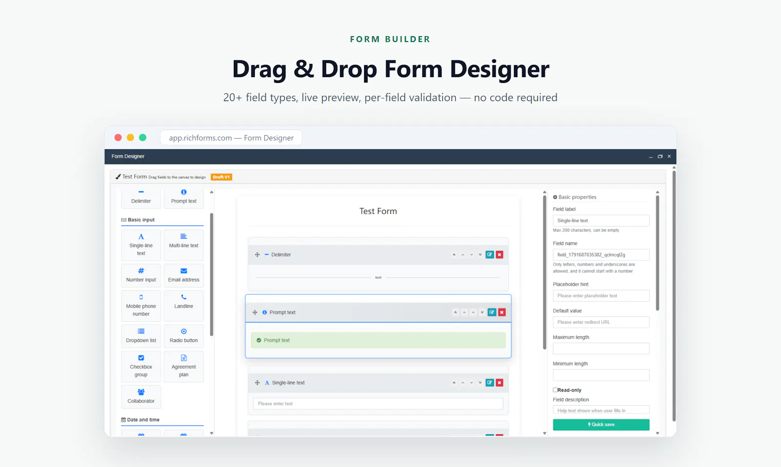 RichForms screenshot 2
