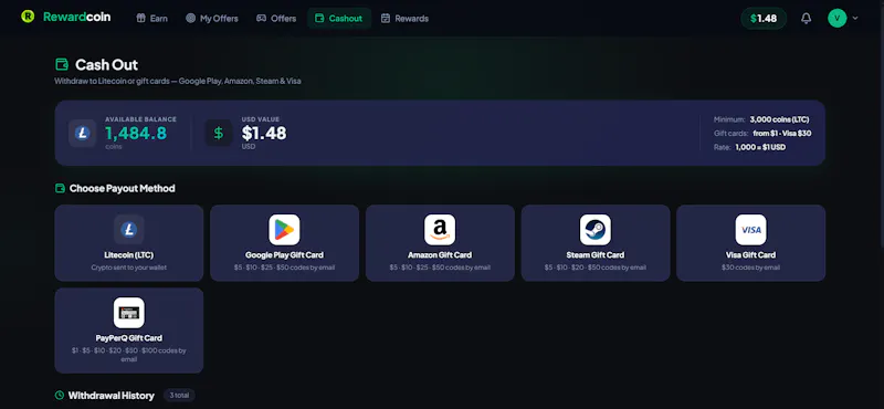 Rewardcoin screenshot 5