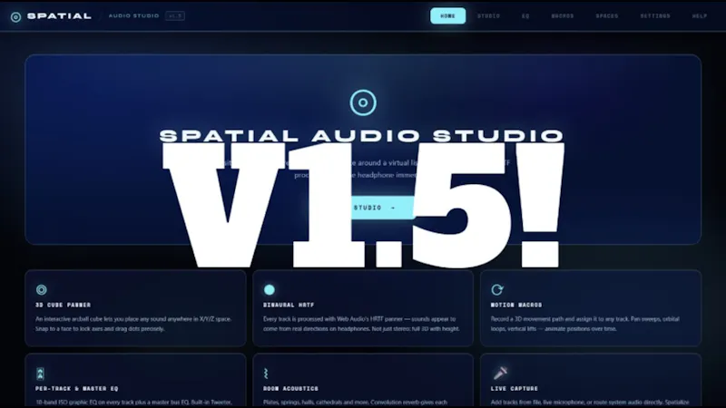 Spatial Audio Studio screenshot 1 (video preview)
