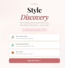 Interactive survey - customer discovery gallery image