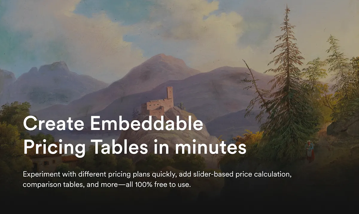 Pricing Table Builder