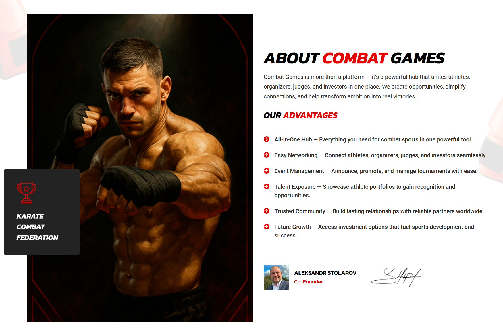 Média Jeux de combat - Plateforme SaaS pour les athlètes, les organisateurs, les juges et les investisseurs 2
